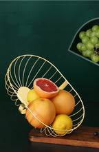 Fruit Basket Nordic Wrought Iron Detachable Plate