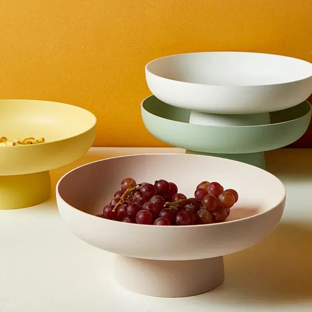 Fruit Bowl Minimalist Durable Plastic Stable Base