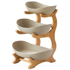 Fruit Bowl Tiered Plastic Countertop Organizer