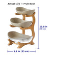 Fruit Bowl Tiered Plastic Countertop Organizer