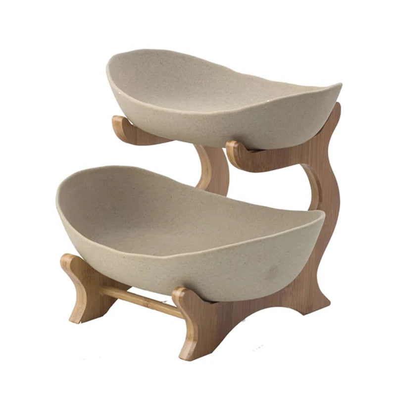 Fruit Bowl Tiered Plastic Countertop Organizer