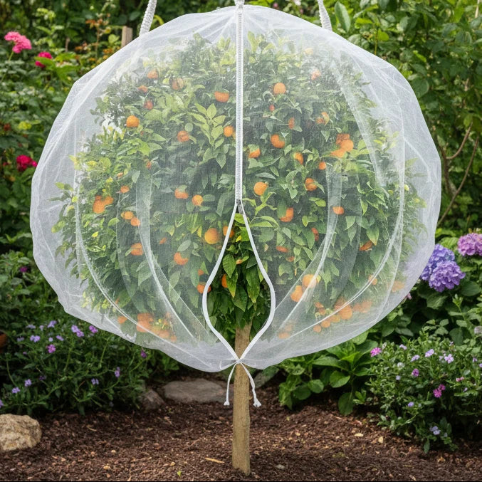 Fruit Protection Bag Breathable Mesh Adjustable Drawstring