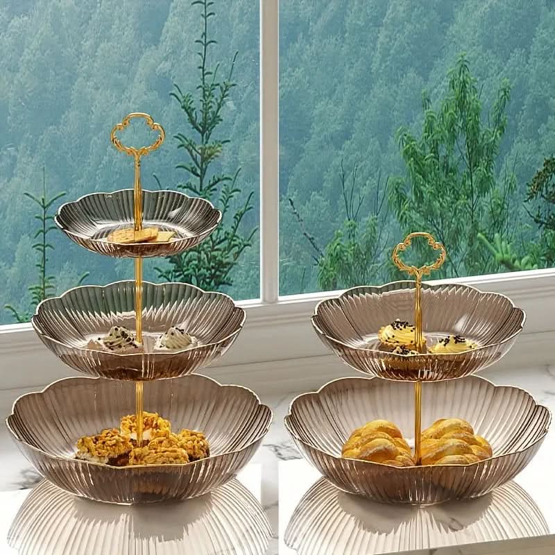Fruit Stand 3-Tier Space-Saving Durable PET