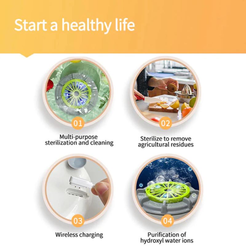 Fruit & Vegetable Washer Vortex Cleaning USB-Powered Waterproof