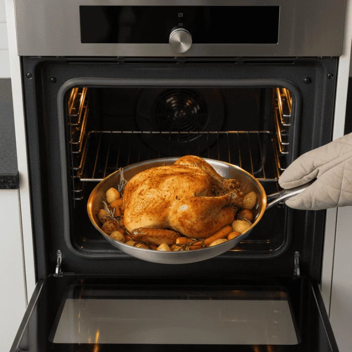 Frying Pan Coating-Free 304 Stainless Steel Induction Compatible