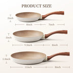 Frying Pan Granite Non-Stick Aluminum Core Induction Ready