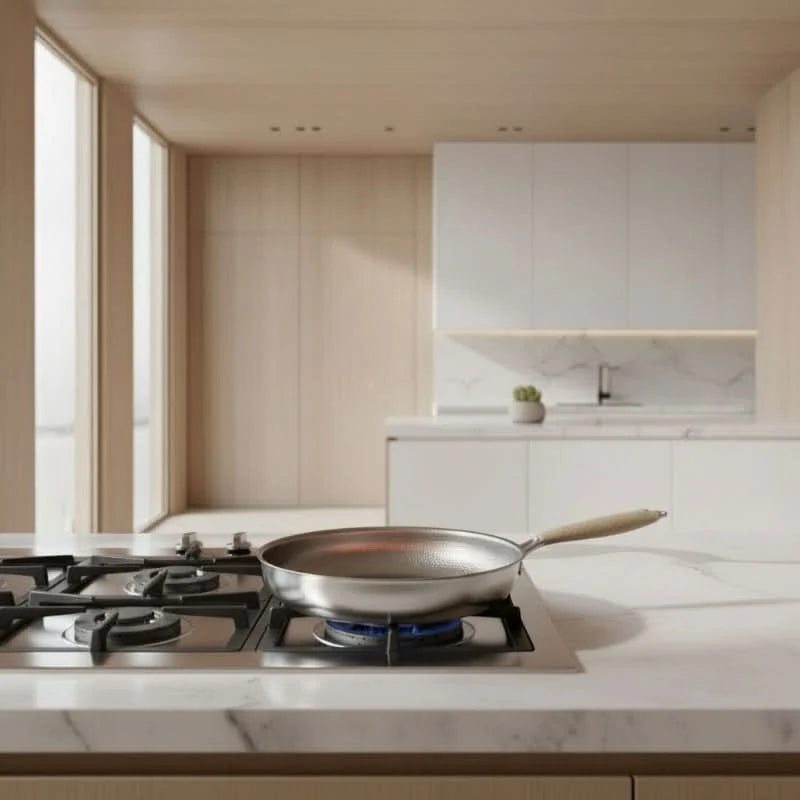 Frying Pan Non-Stick Hammered Titanium Induction Compatible
