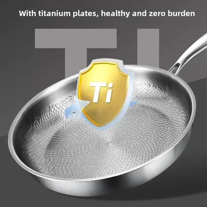 Frying Pan Non-Stick Hammered Titanium Induction Compatible