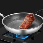 Frying Pan Non-Stick Honeycomb Stainless Steel