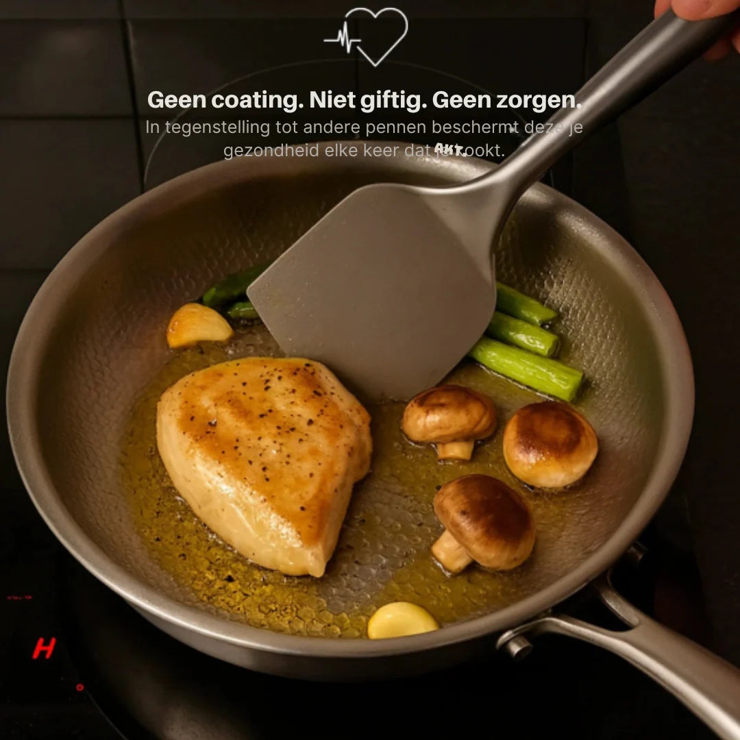 Frying Pan Pure Titanium Non-Toxic Hammered Finish