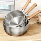 Frying Pan Stainless Steel Even Heat Ergonomic Handle