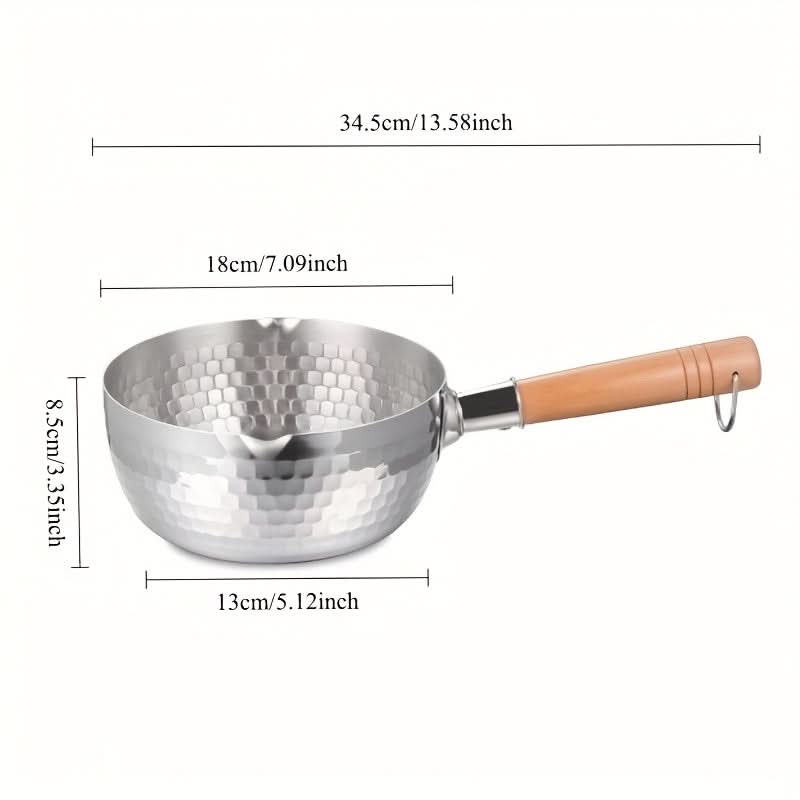 Frying Pan Stainless Steel Even Heat Ergonomic Handle