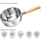 Frying Pan Stainless Steel Even Heat Ergonomic Handle