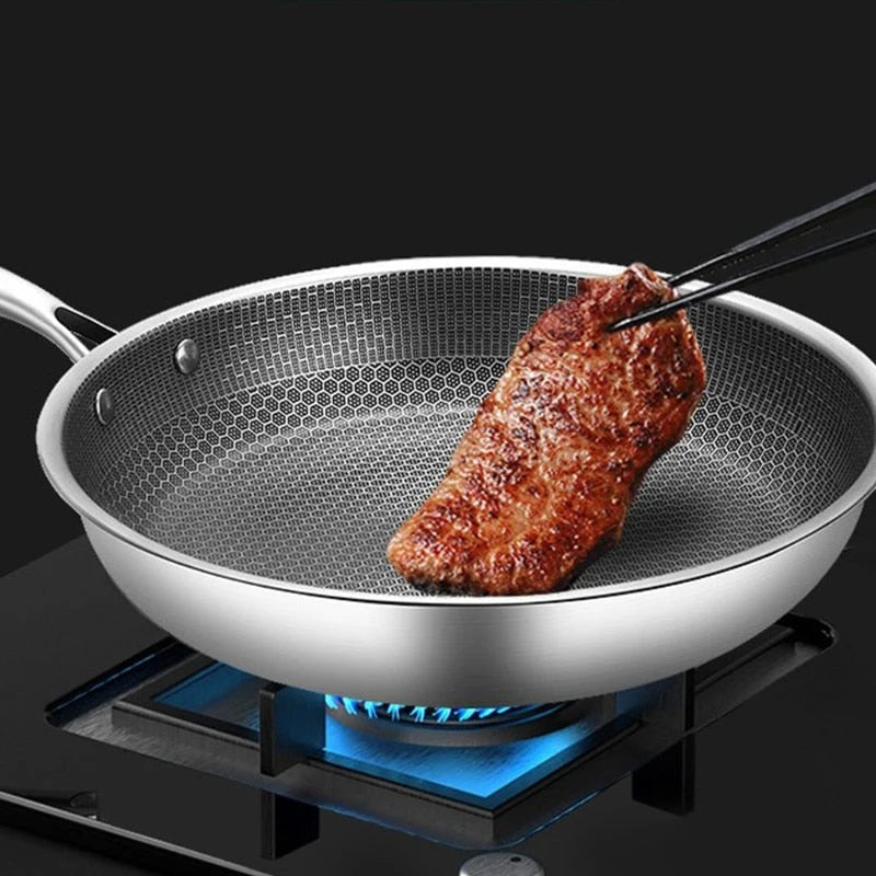 Frying Pan Stainless Steel Non-Stick Induction Compatible