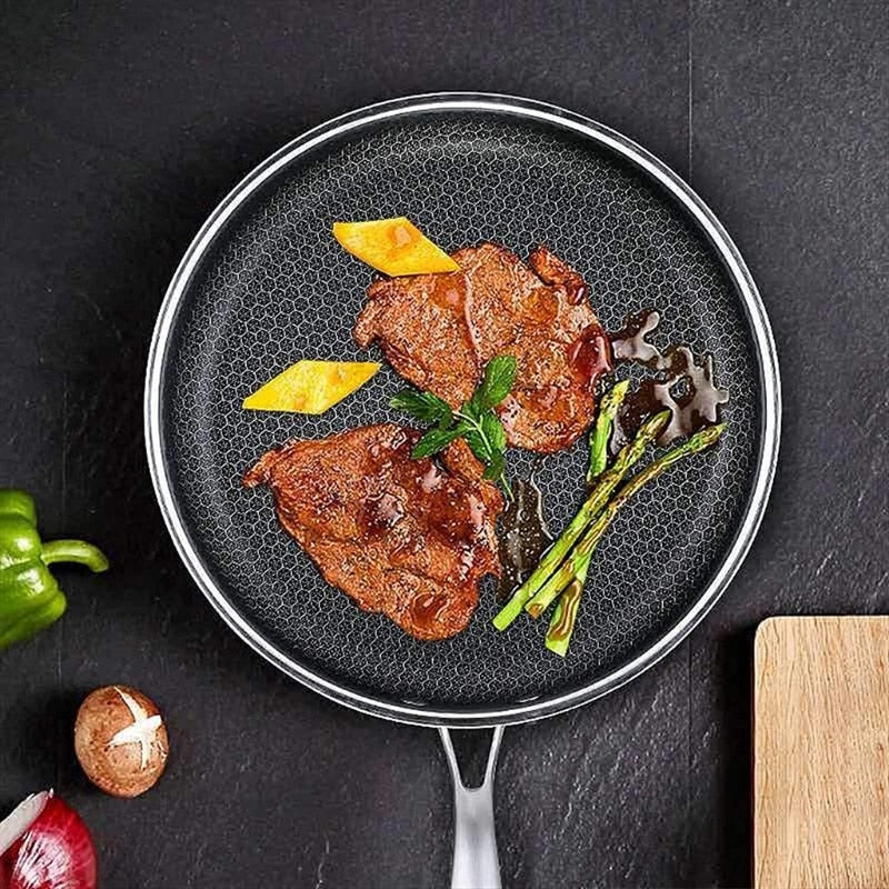 Frying Pan Stainless Steel Non-Stick Induction Compatible
