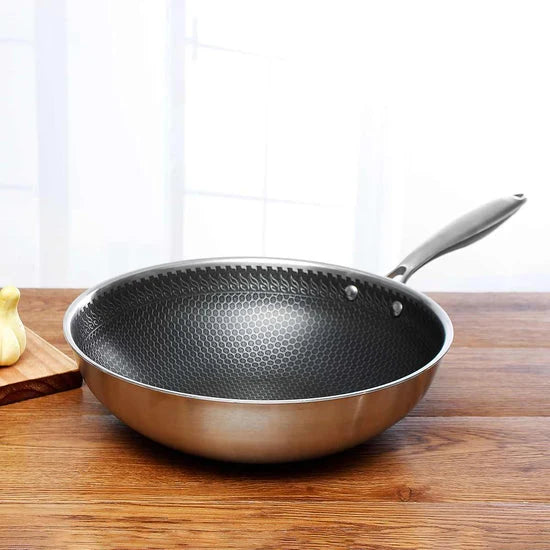 Frying Pan Stainless Steel Non-Stick Induction Compatible