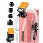 Fuel Transfer Pump Cordless Automatic Shutoff 4 Adapters
