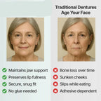 Full Arch Denture Set Flexible Cushion Grip Upper & Lower Arches