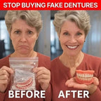 Full Arch Denture Set Flexible Cushion Grip Upper & Lower Arches