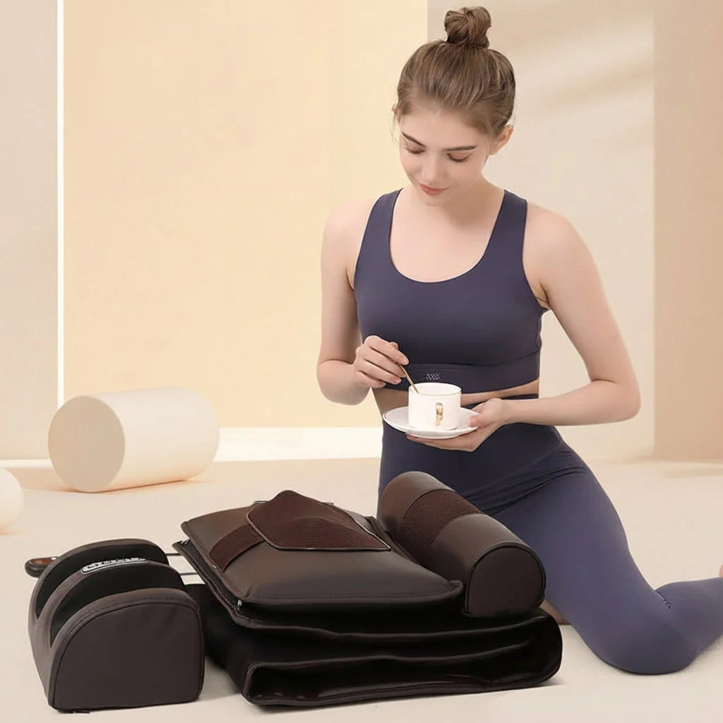 Full Body Massage Mattress Heated Neck Detachable Foot Massager Foldable