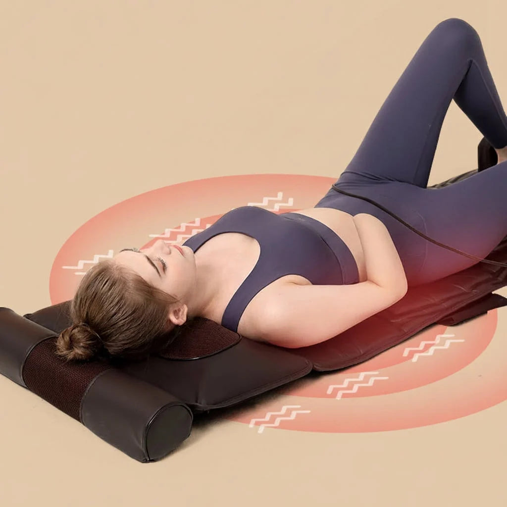 Full Body Massage Mattress Heated Neck Detachable Foot Massager Foldable