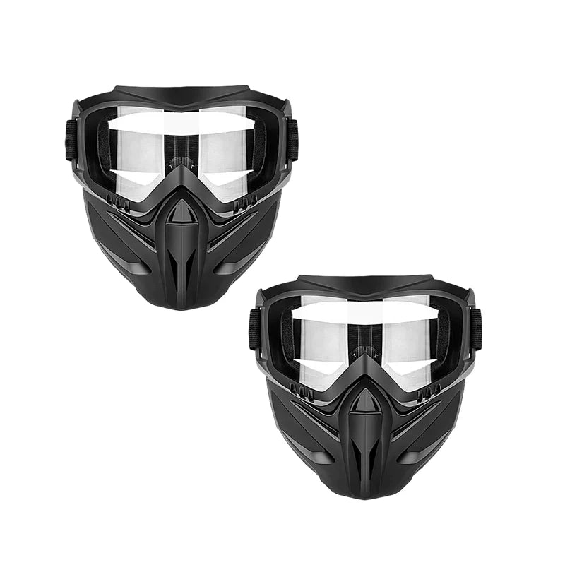 Full-Face Goggle Mask Detachable Two-Piece Polycarbonate Anti-Fog Ventilation