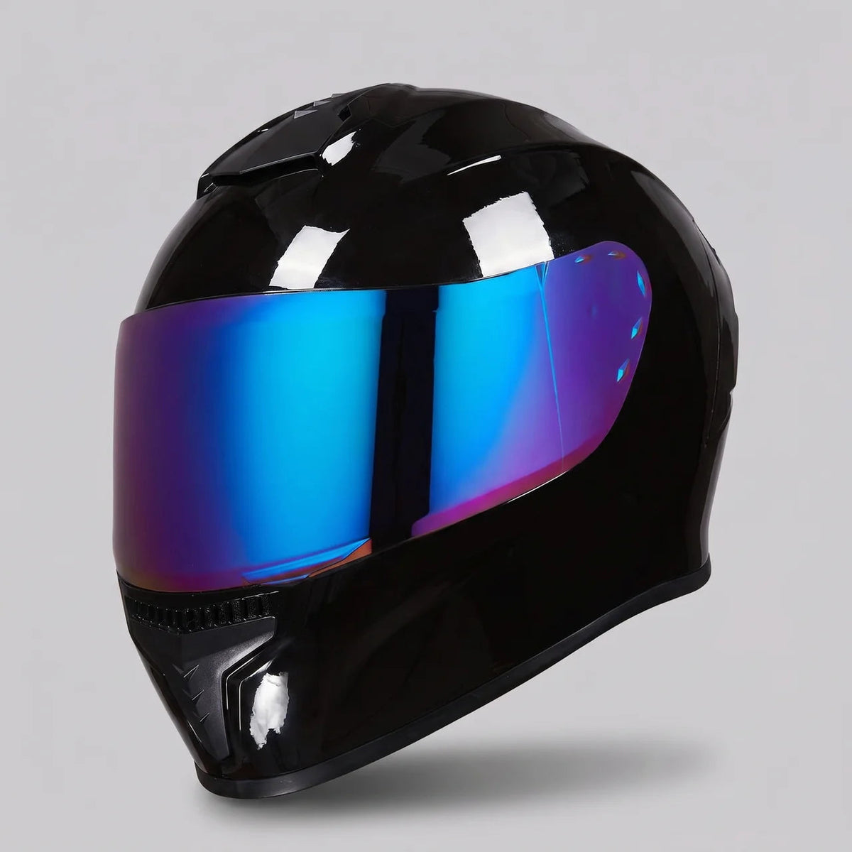 Full-Face Helmet Mirror Visor & Multi-Vent Removable Washable Liner