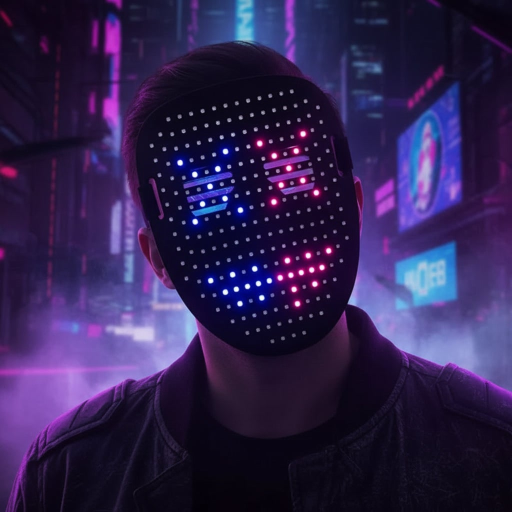 Full-Face Mask Bright LED Battery-Free