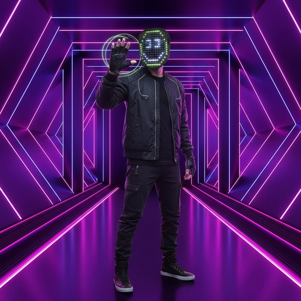 Full-Face Mask Bright LED Battery-Free