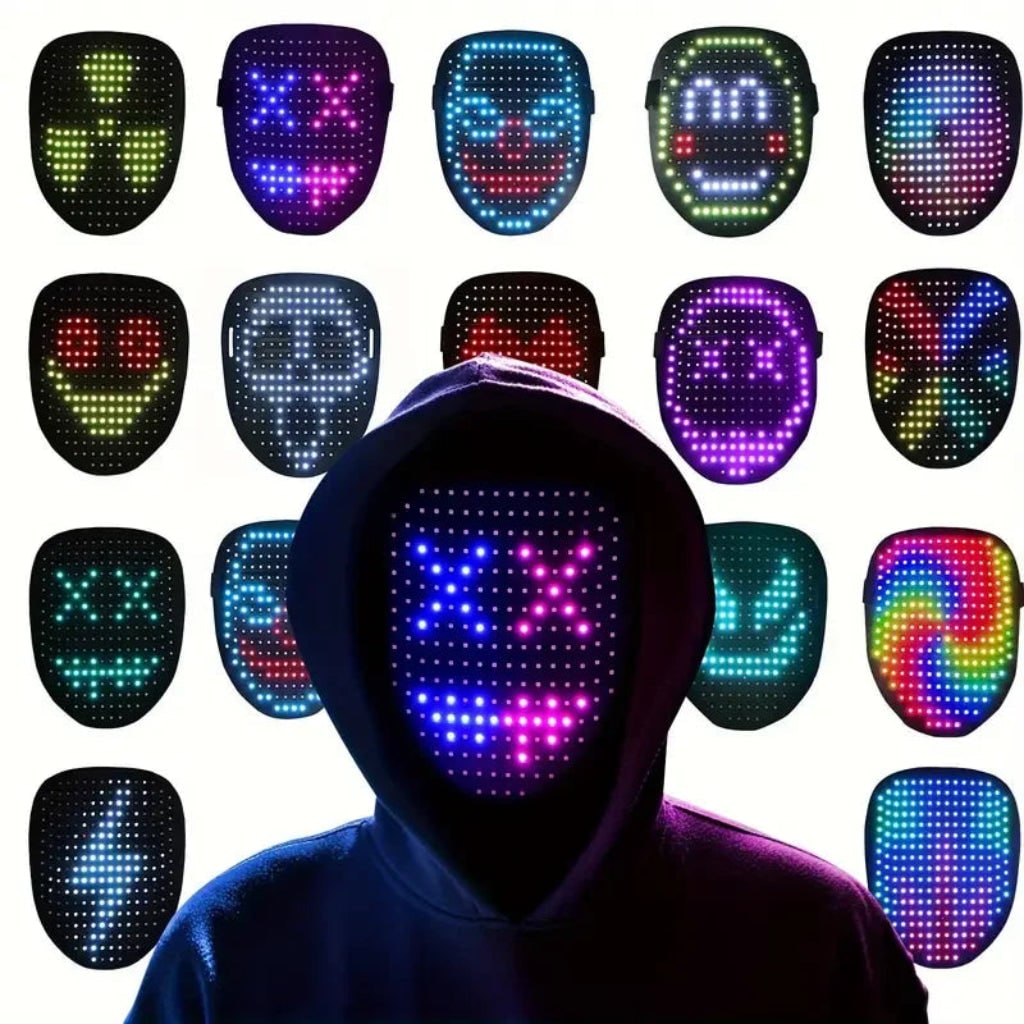 Full-Face Mask Bright LED Battery-Free