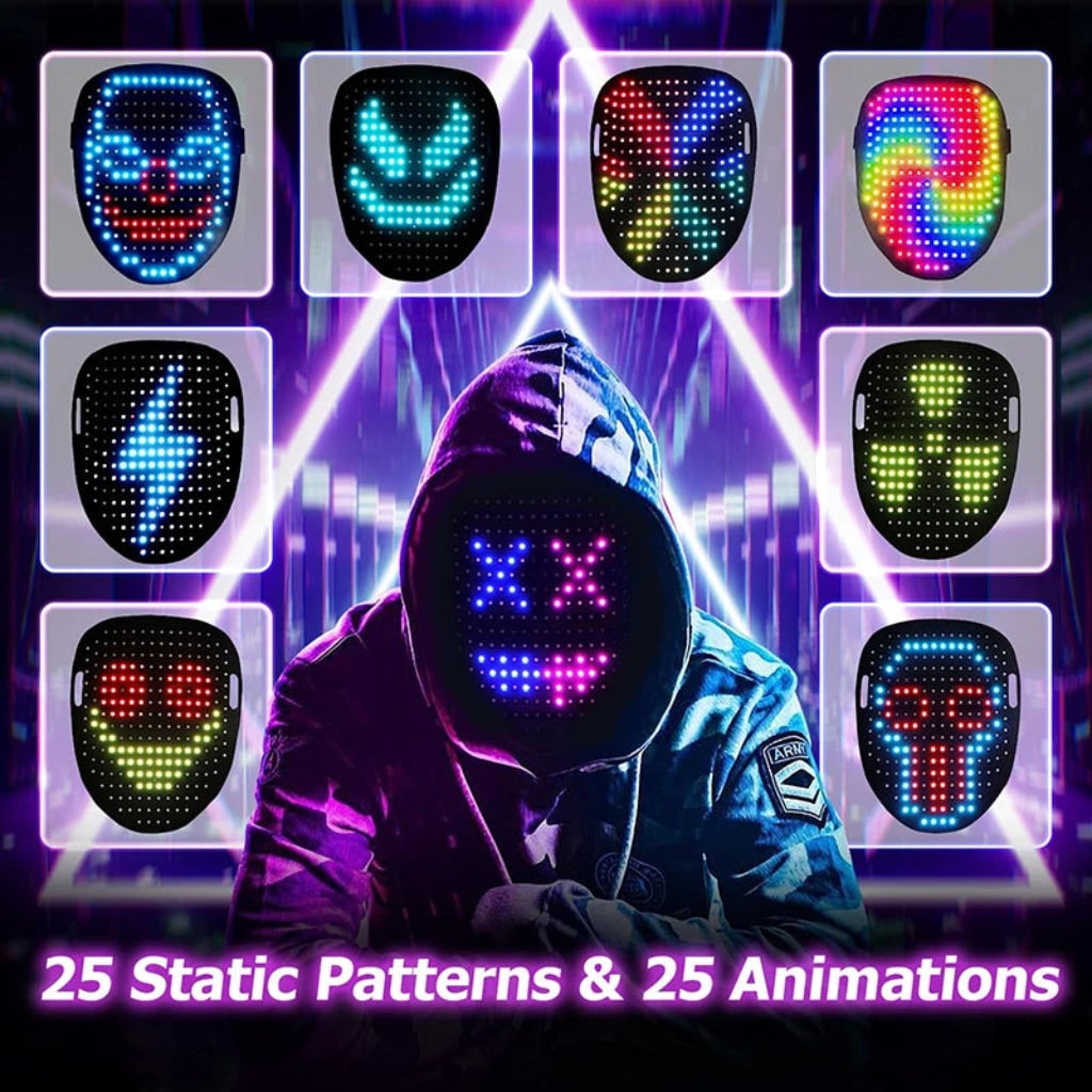 Full-Face Mask Bright LED Battery-Free