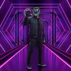 Full Face Mask LED Light-Up Battery Free