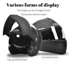 Full-Face Motorcycle Helmet Impact-Resistant Shell & Anti-Scratch Visor