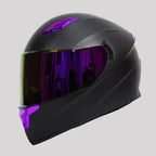Full-Face Motorcycle Helmet Protective Clear Visor Purple