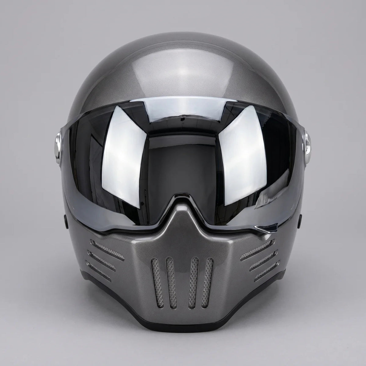 Full-Face Motorcycle Helmet Ventilated ABS Shell Mirror Visor
