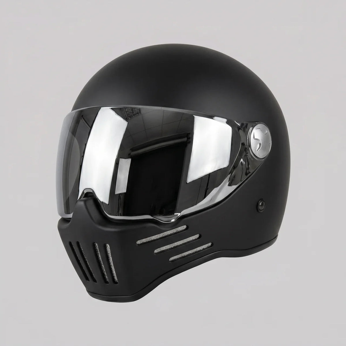 Full-Face Motorcycle Helmet Ventilated ABS Shell Mirror Visor