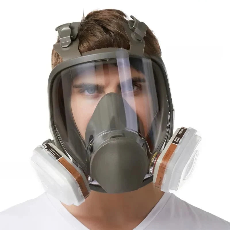 Full-Face Respirator 99.97% Filtration Anti-Fog Adjustable Fit