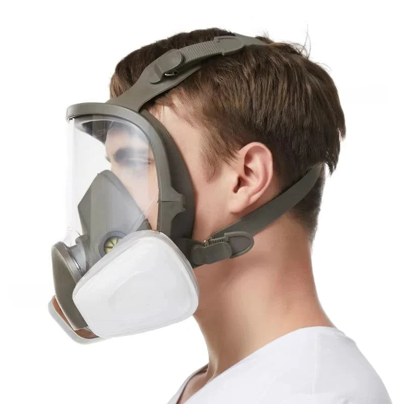 Full-Face Respirator 99.97% Filtration Anti-Fog Adjustable Fit