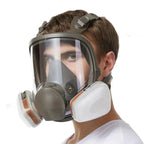 Full-Face Respirator 99.97% Filtration Anti-Fog Adjustable Fit