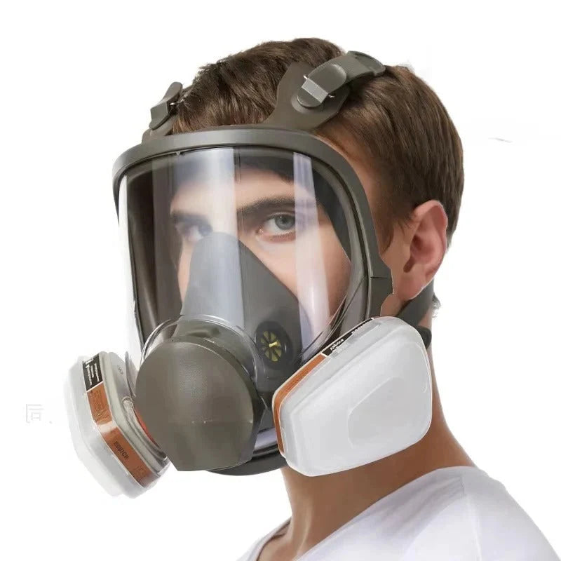 Full-Face Respirator Mask Anti-Fog Visor 99.97% Filtration