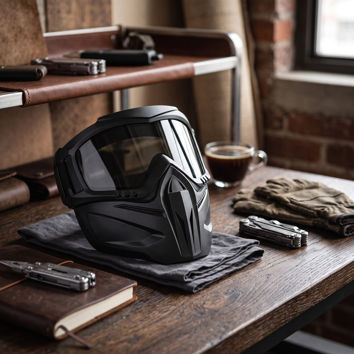 Full Face Shield Detachable Goggles & Side Vents