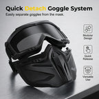 Full Face Shield Detachable Goggles & Side Vents