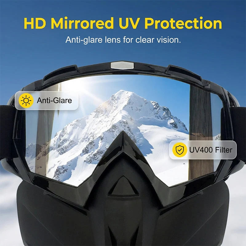 Full Face Shield Detachable Goggles & Side Vents