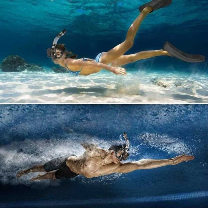 Full Face Snorkel Mask Dry-Top Anti-Fog Panoramic View