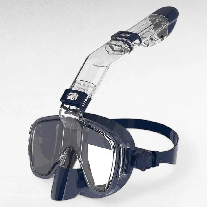 Full-Face Snorkel Mask Dry-Top Wide Breathing Tube 180° Panoramic