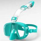Full-Face Snorkel Mask Dry-Top Wide Breathing Tube 180° Panoramic