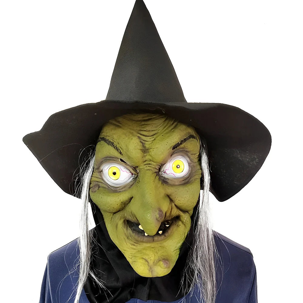 Full Head Mask Natural Latex Movable Mouth With Hair