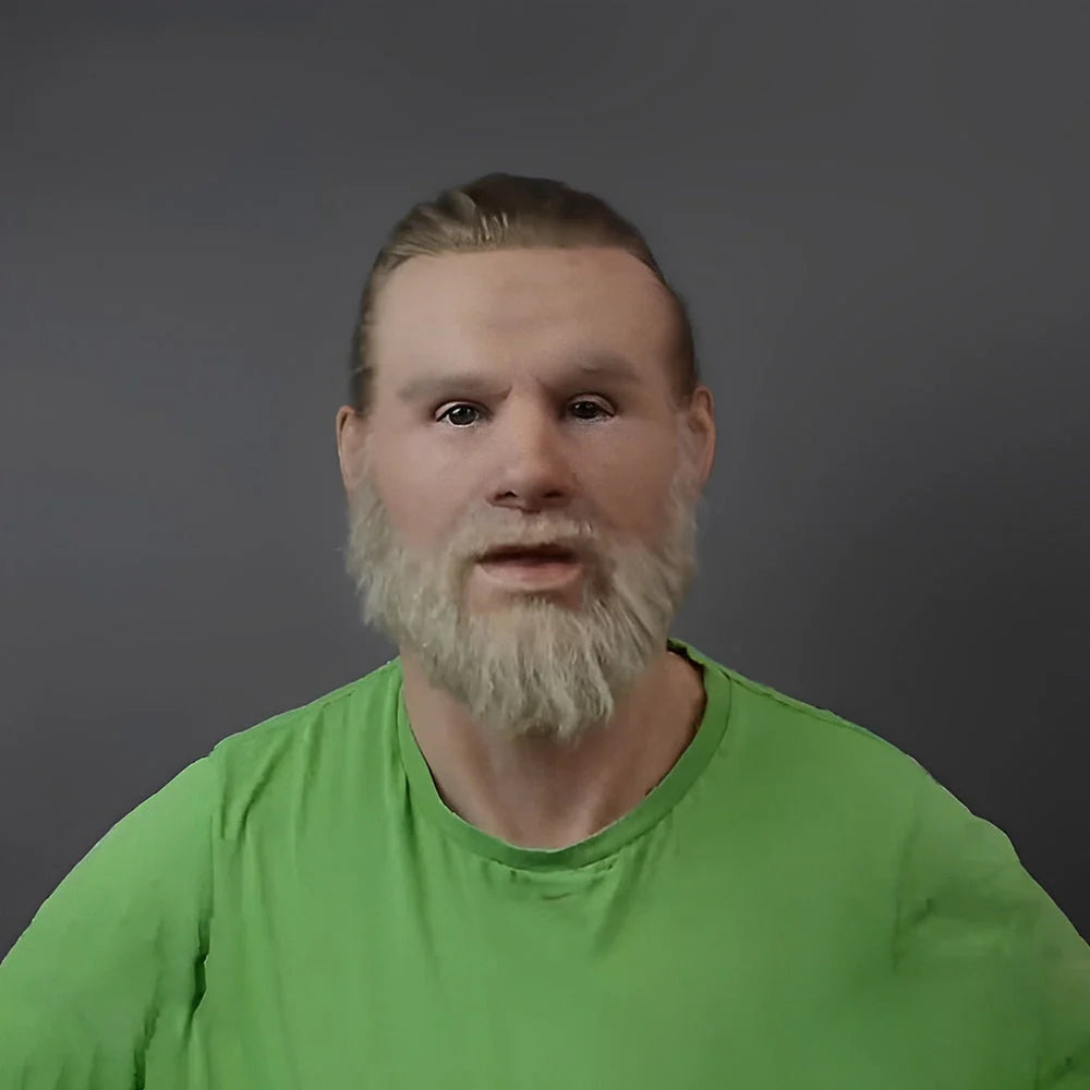 Full Head Mask Natural Latex Movable Mouth With Hair