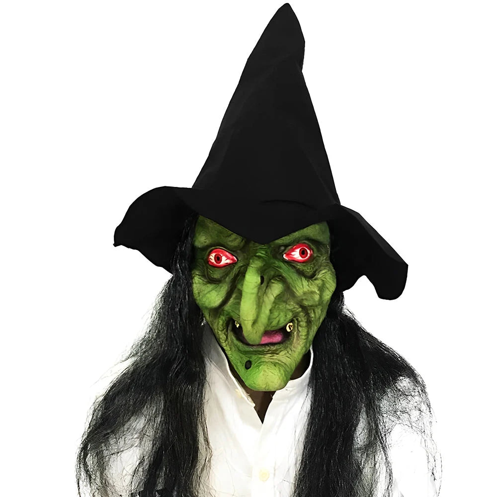 Full Head Mask Natural Latex Movable Mouth With Hair