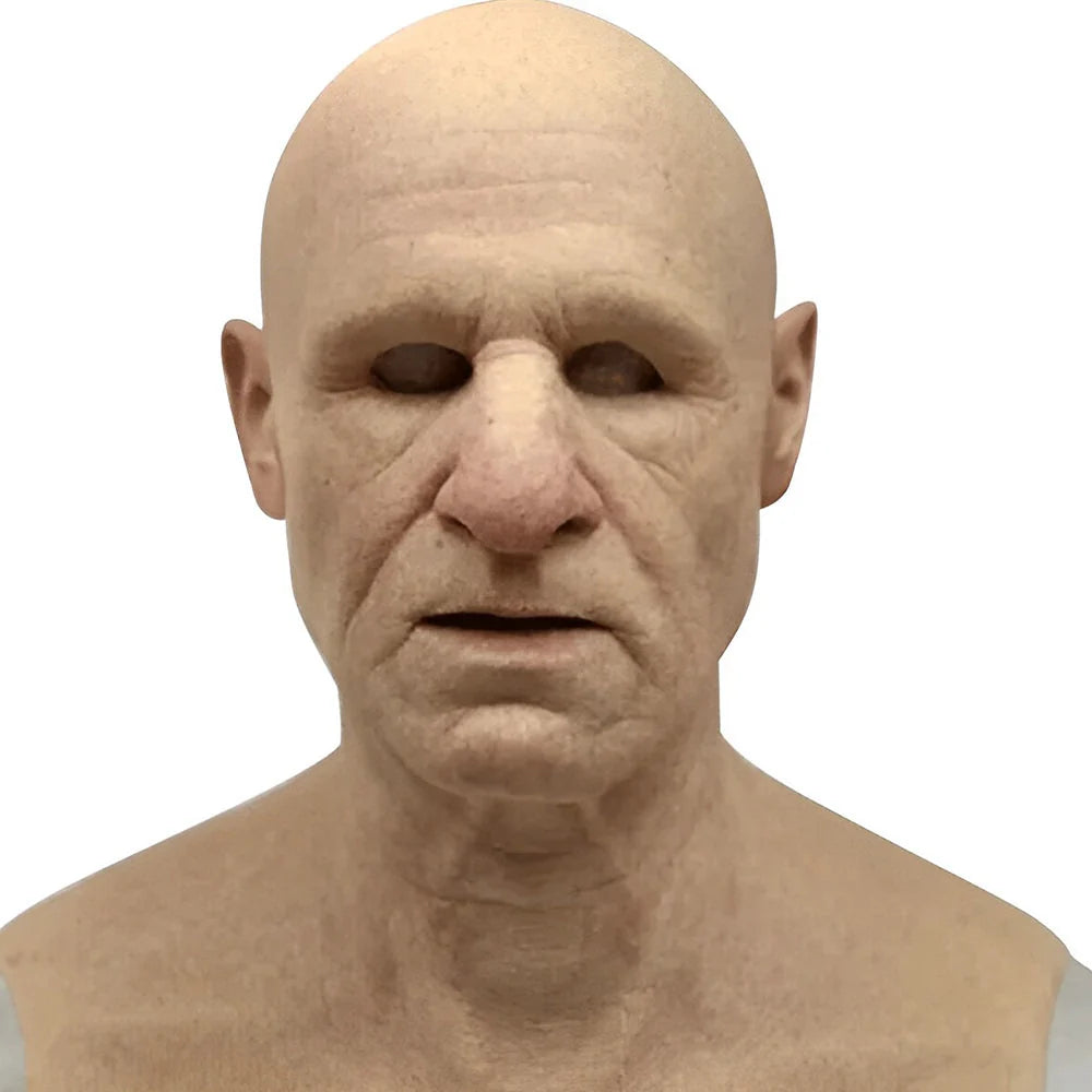 Full Head Mask Natural Latex Movable Mouth With Hair